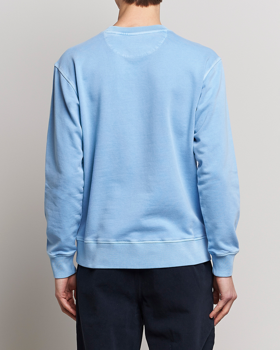 Men | Sweaters & Knitwear | GANT | Sunbleached Crew Neck Sweatshirt Gentle Blue
