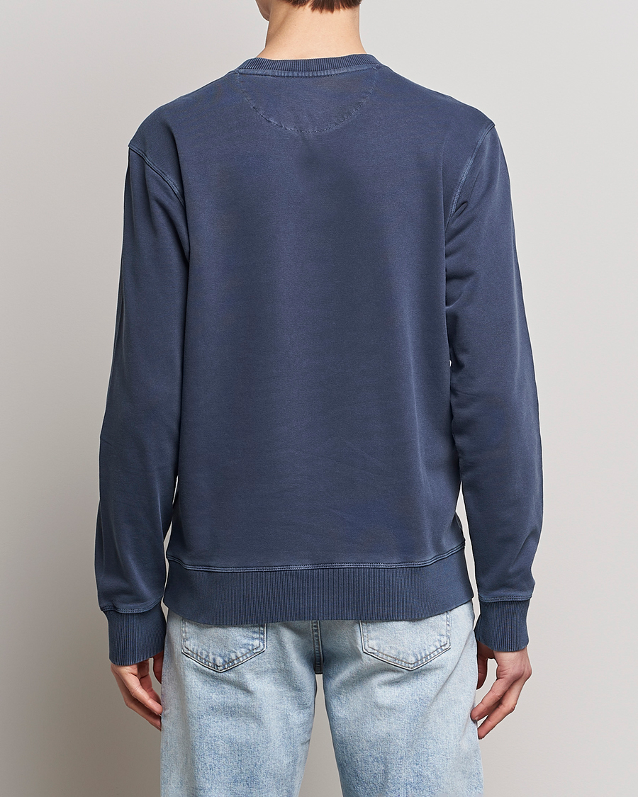 Men | Sweaters & Knitwear | GANT | Sunbleached Crew Neck Sweatshirt Evening Blue