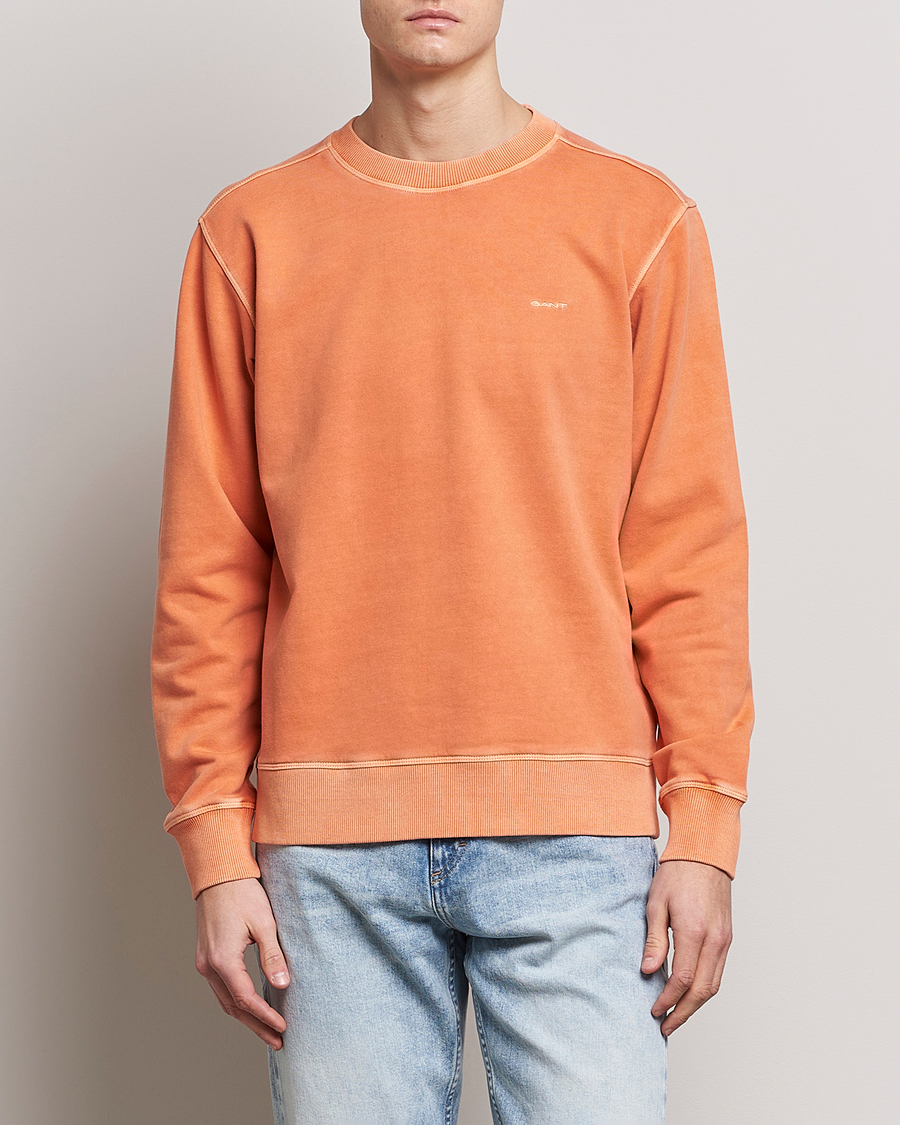 GANT Sunbleached Crew Neck Sweatshirt Orange At CareOfCarl GANT Sunbleached Crew Neck Sweatshirt Orange At CareOfCarl