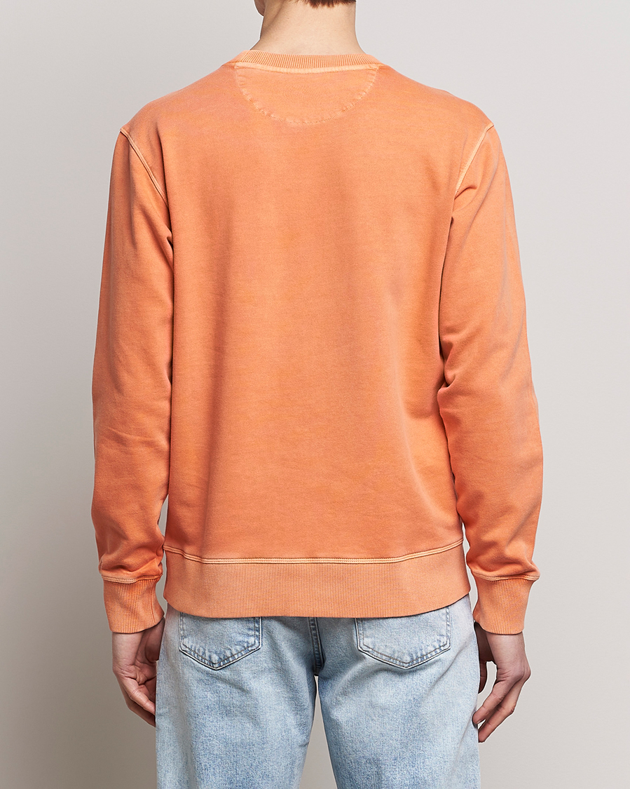Men | Sweaters & Knitwear | GANT | Sunbleached Crew Neck Sweatshirt Orange