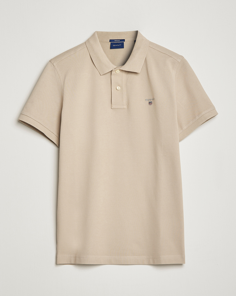 Men | Polo Shirts | GANT | The Original Polo Concrete Beige