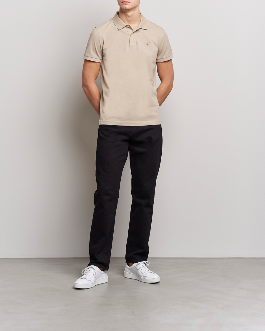 Men | Polo Shirts | GANT | The Original Polo Concrete Beige
