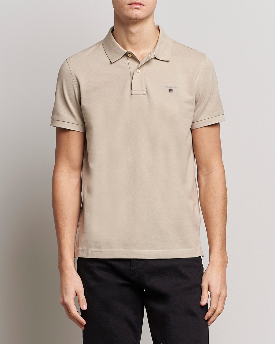 Men | Polo Shirts | GANT | The Original Polo Concrete Beige