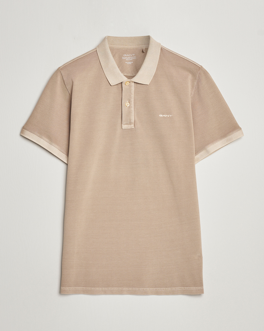 Men | Polo Shirts | GANT | Sunbleached Polo Concrete Beige