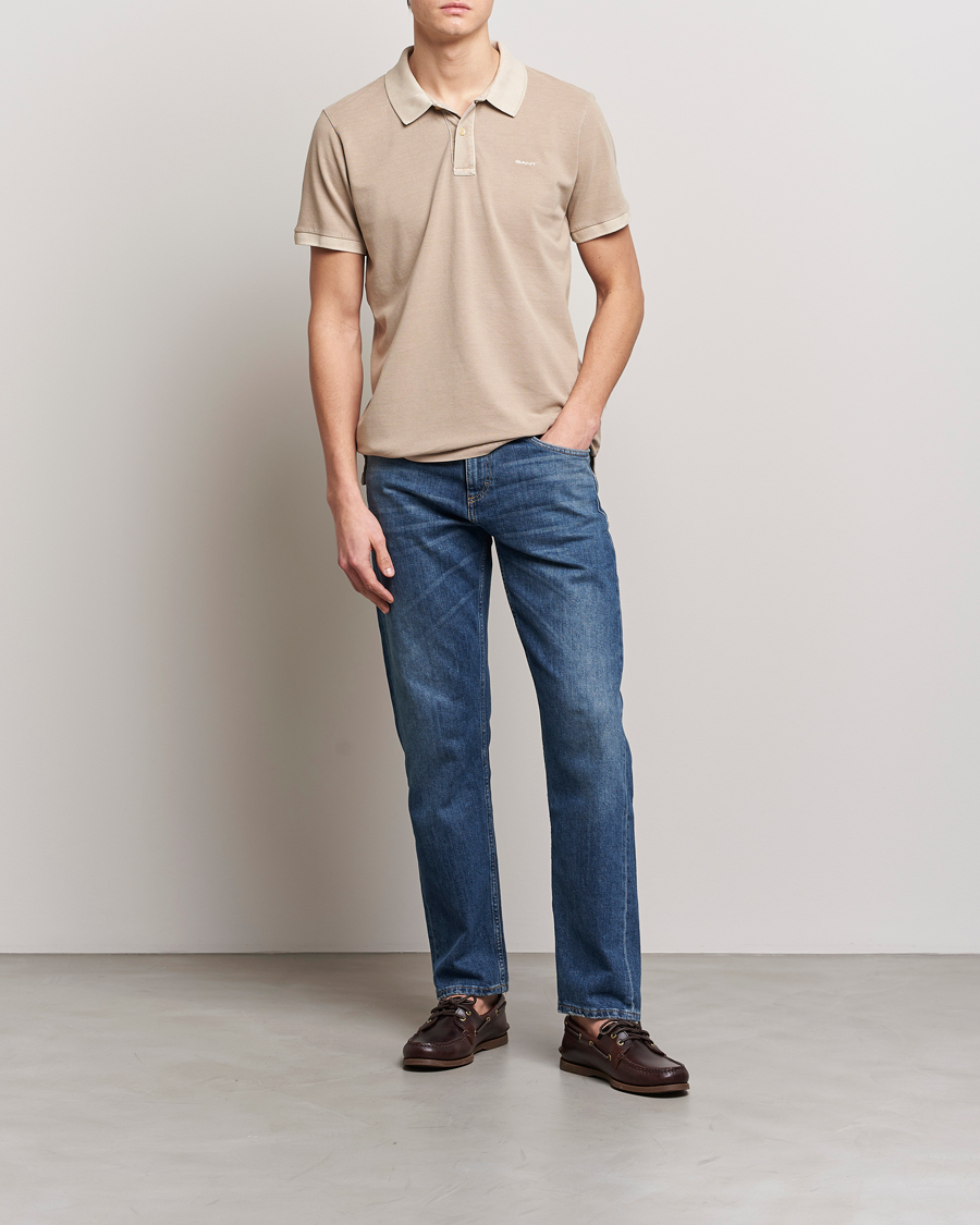 Men | Polo Shirts | GANT | Sunbleached Polo Concrete Beige