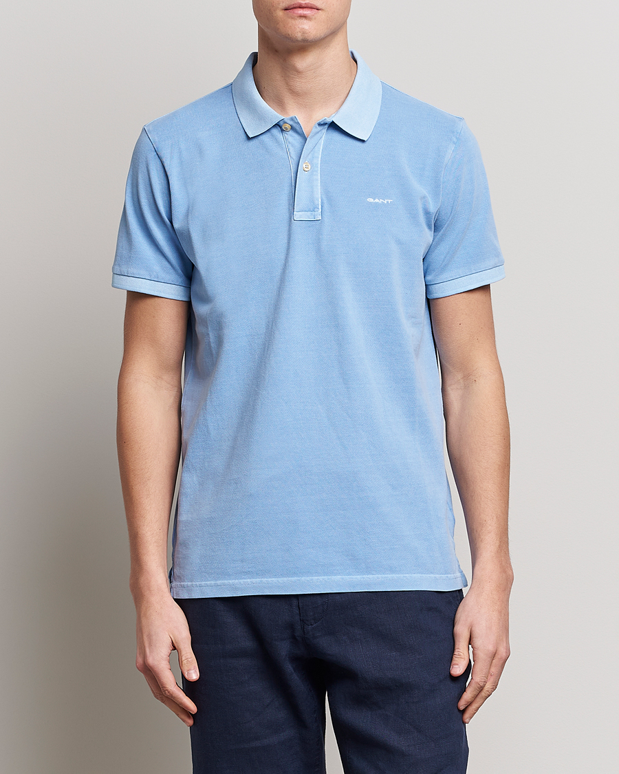 Men | Polo Shirts | GANT | Sunbleached Polo Gentle Blue