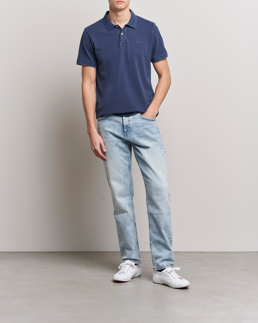 Men | Polo Shirts | GANT | Sunbleached Polo Persian Blue