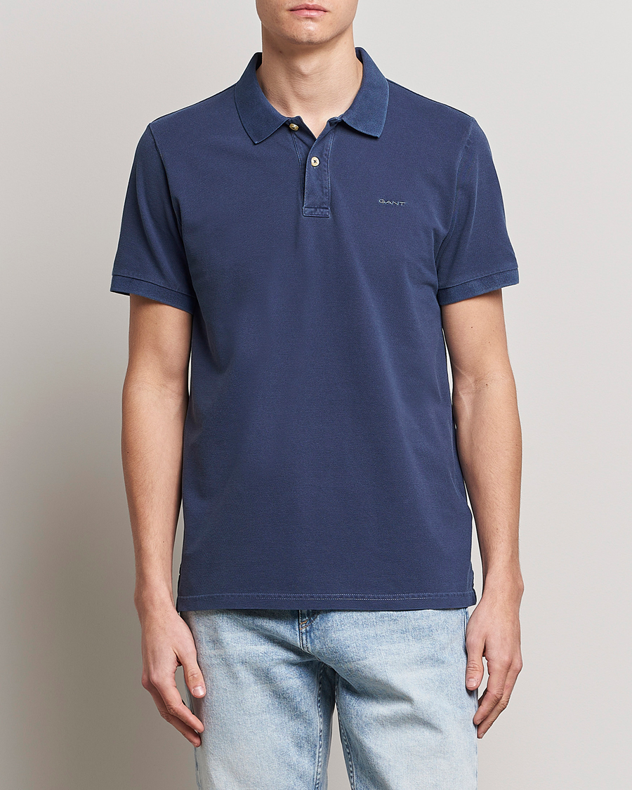 Men | Polo Shirts | GANT | Sunbleached Polo Persian Blue