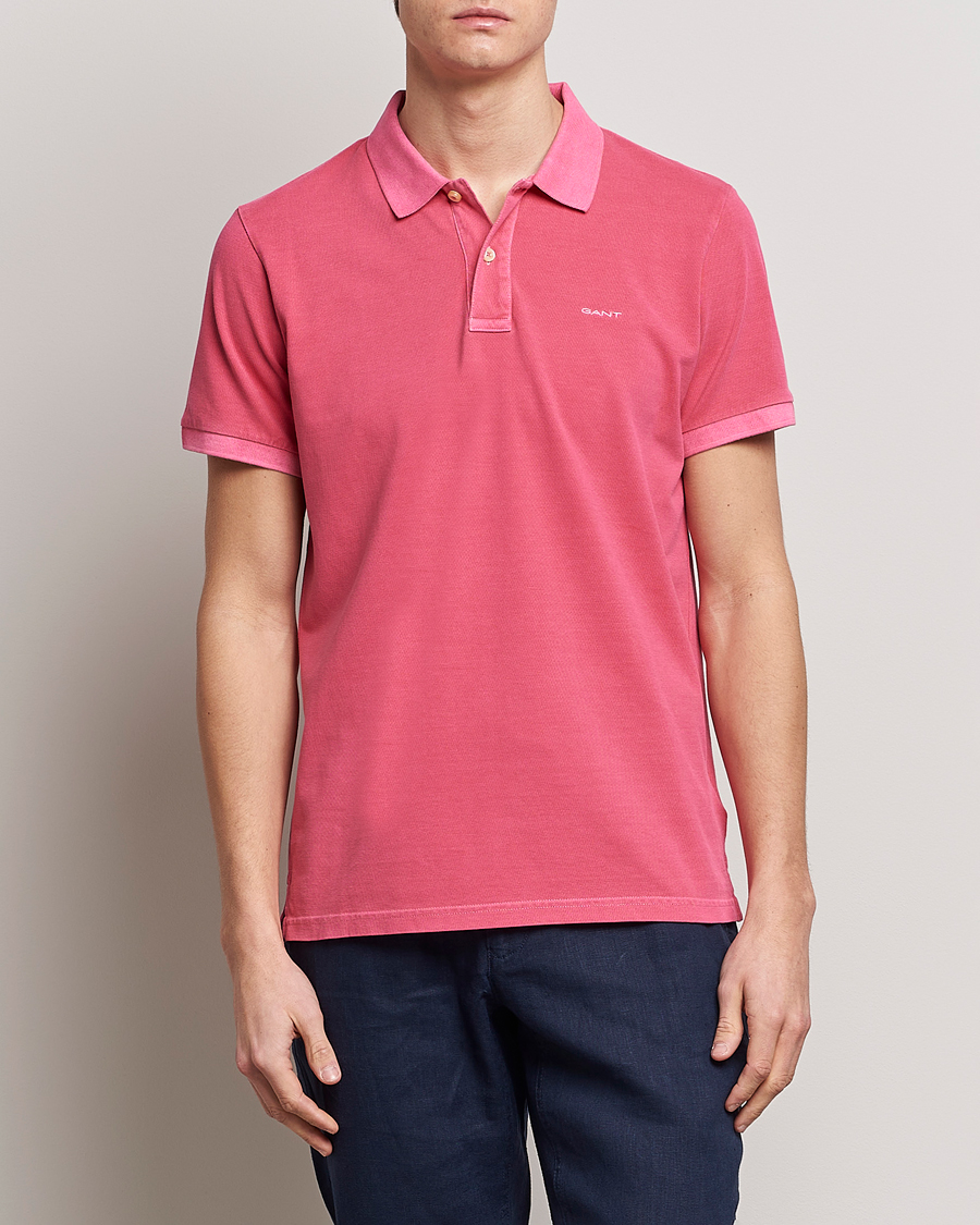 Men | Polo Shirts | GANT | Sunbleached Polo Magenta Pink
