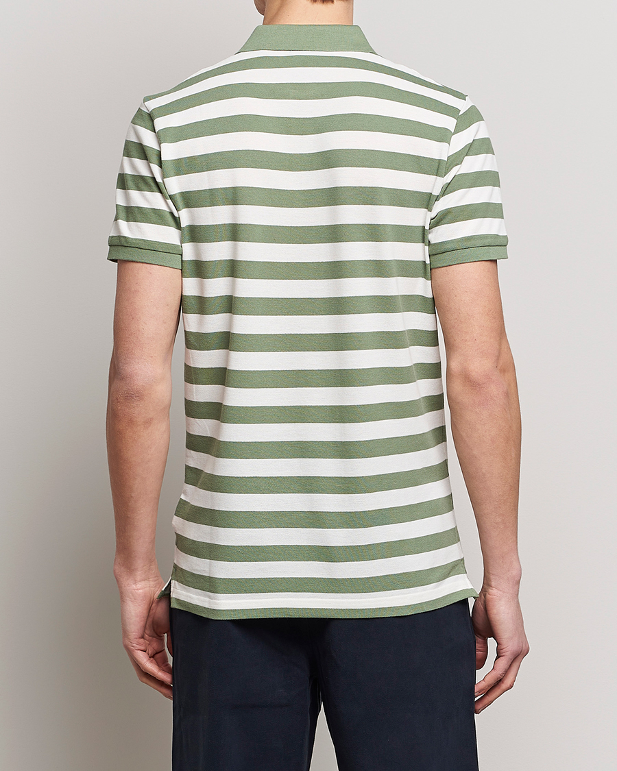 Men | Polo Shirts | GANT | Striped Polo Calamata Green