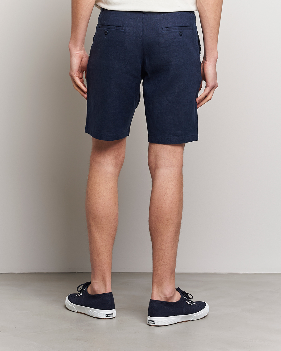 Men | Shorts | GANT | Relaxed Linen Drawstring Shorts Marine