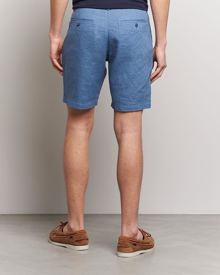 Men | Shorts | GANT | Relaxed Linen Drawstring Shorts Salty Sea Blue
