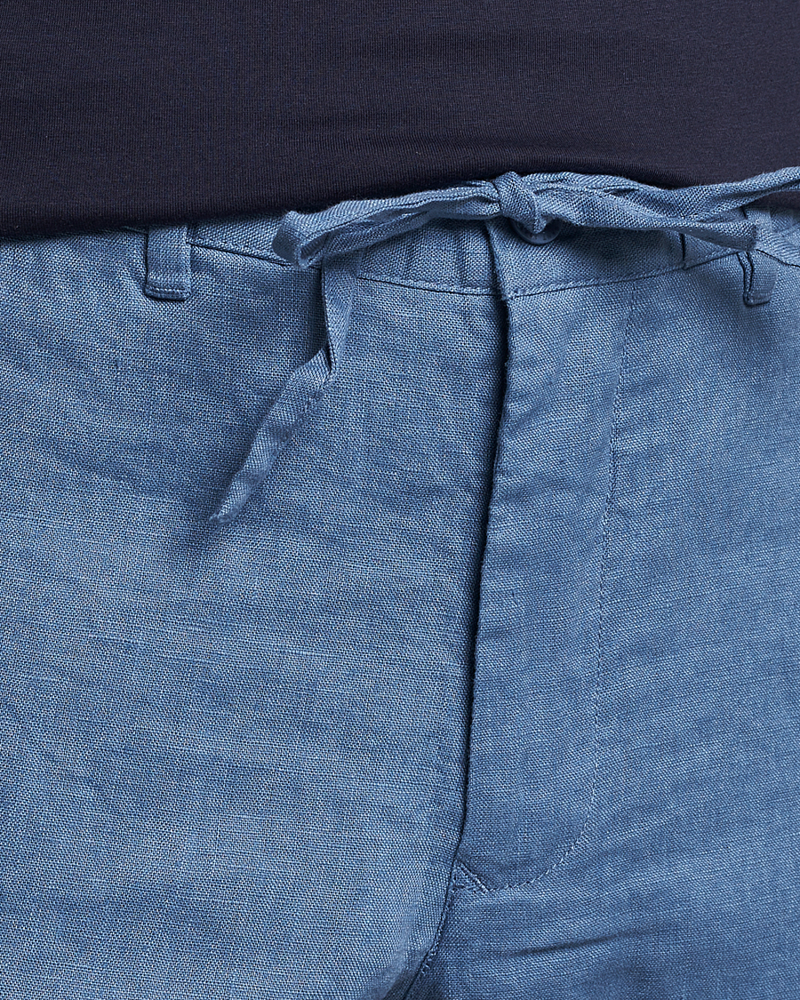 Men | Shorts | GANT | Relaxed Linen Drawstring Shorts Salty Sea Blue