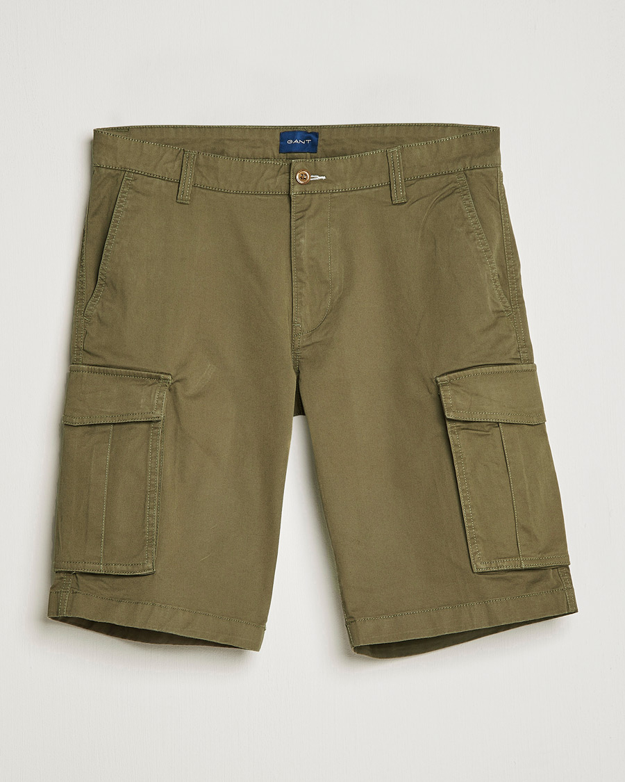 Men | Shorts | GANT | Relaxed Twill Cargoshorts Racing Green