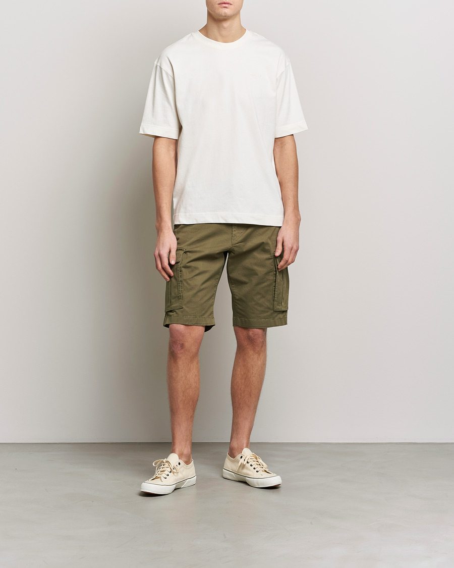 Men | Shorts | GANT | Relaxed Twill Cargoshorts Racing Green