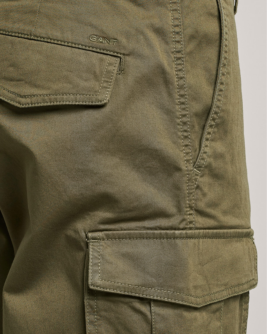 Men | Shorts | GANT | Relaxed Twill Cargoshorts Racing Green