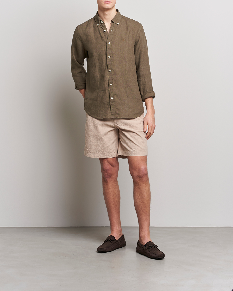 Men | Shorts | GANT | Seersucker Drawstring Shorts Dry Sand