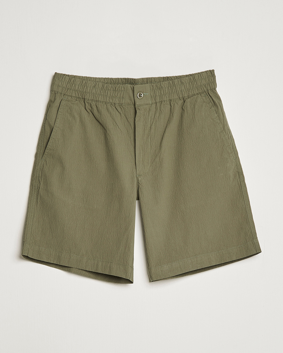 Men | Shorts | GANT | Seersucker Drawstring Shorts Racing Green