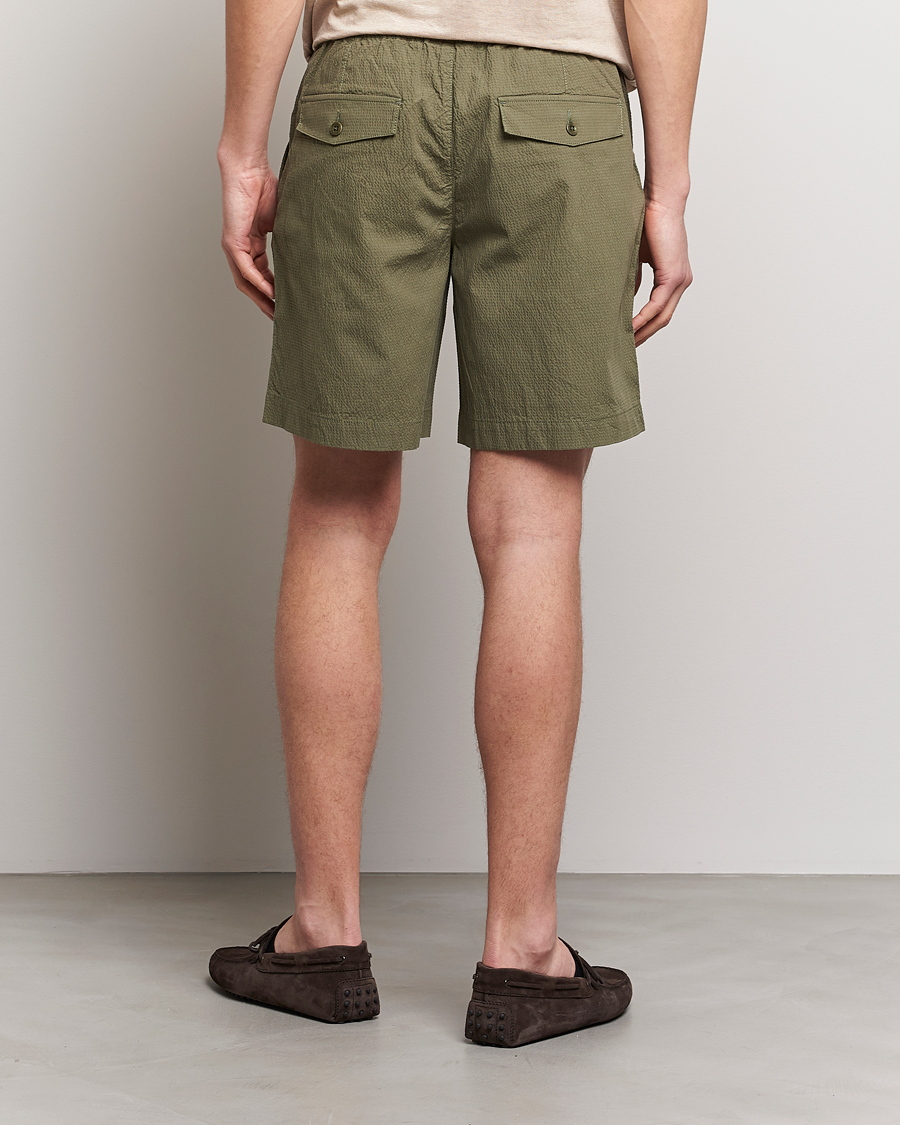 Men | Shorts | GANT | Seersucker Drawstring Shorts Racing Green