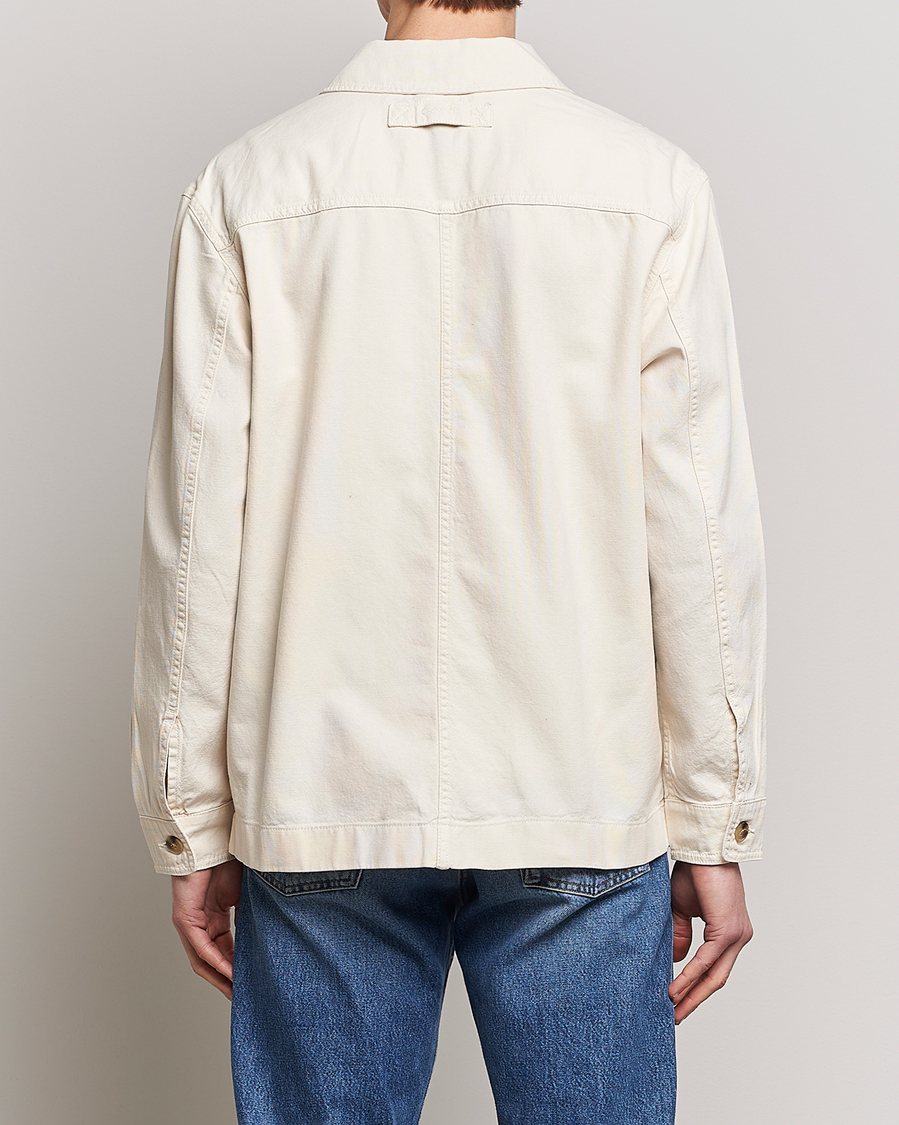 Men | Shirts | GANT | Garment Dyed Cotton/Linen Overshirt Ecru