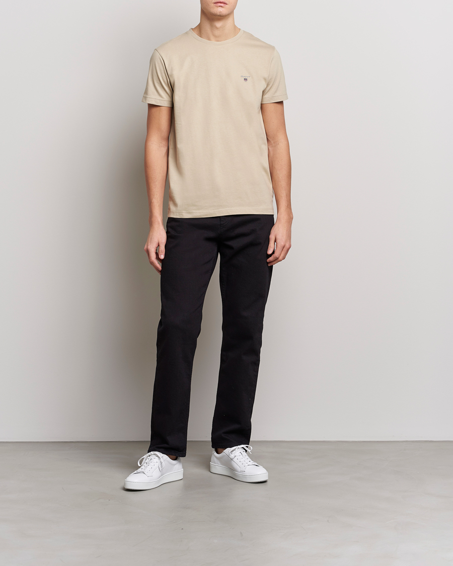 Men | T-Shirts | GANT | The Original T-Shirt Concrete Beige