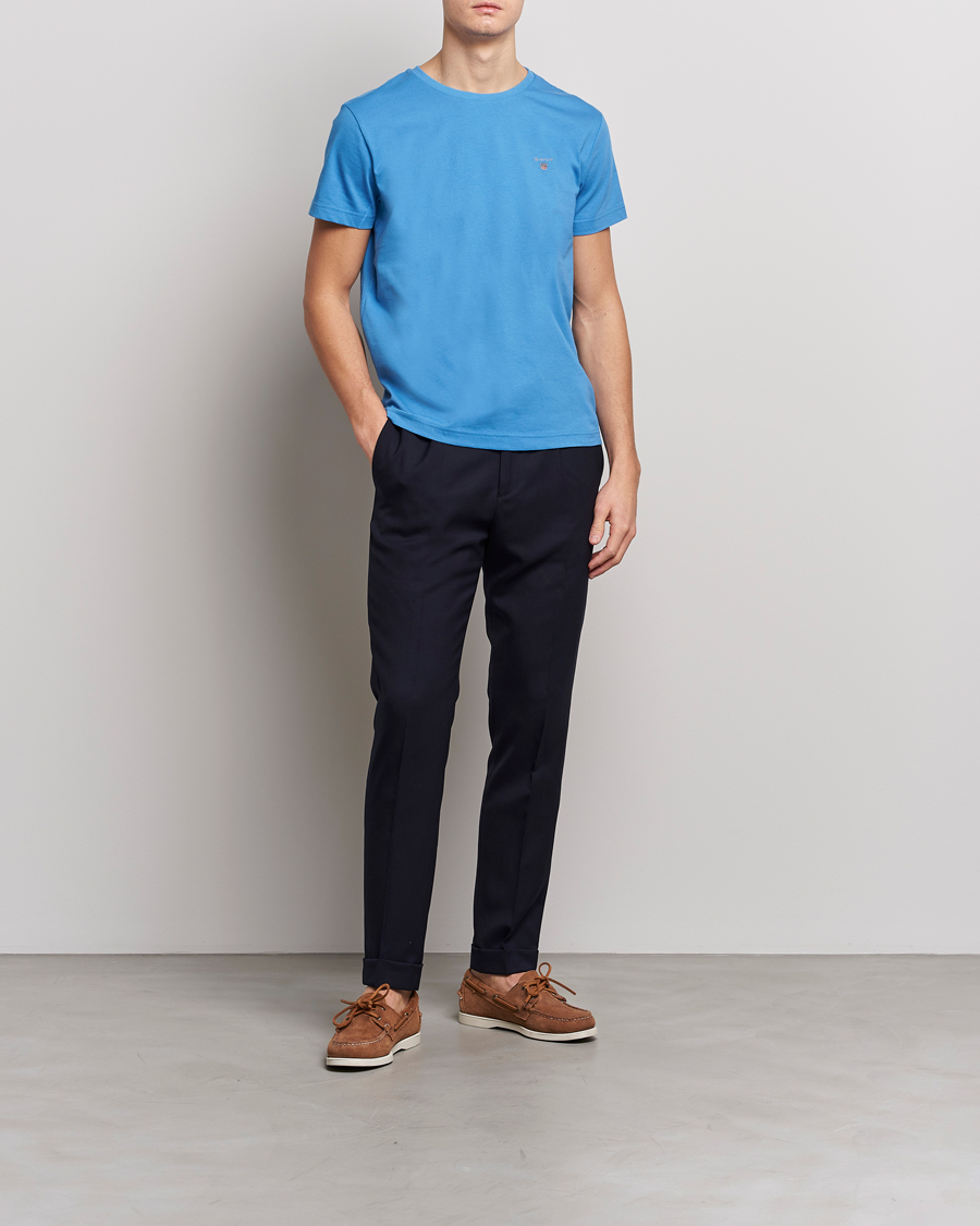 Men | T-Shirts | GANT | The Original T-Shirt Day Blue