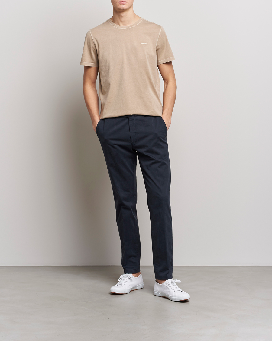 Men | T-Shirts | GANT | Sunbleached T-Shirt Concrete Beige