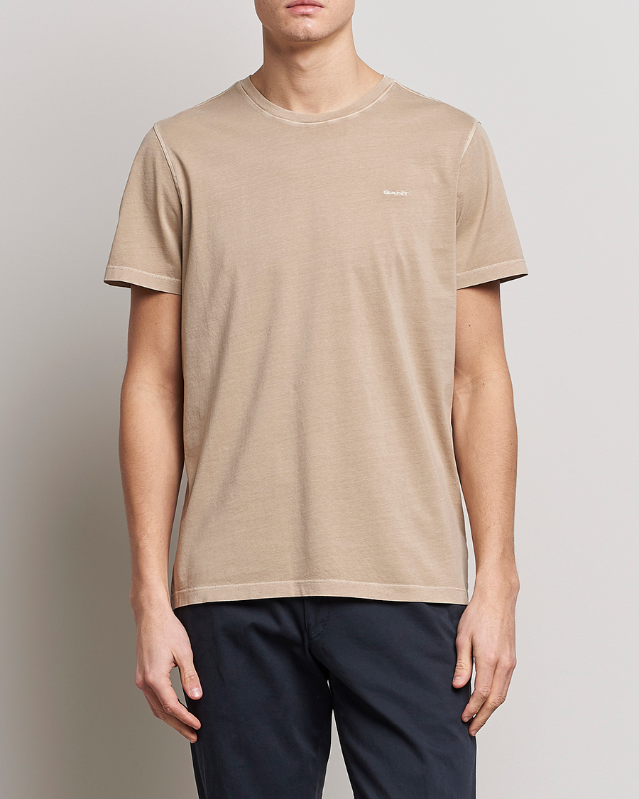 Men | T-Shirts | GANT | Sunbleached T-Shirt Concrete Beige