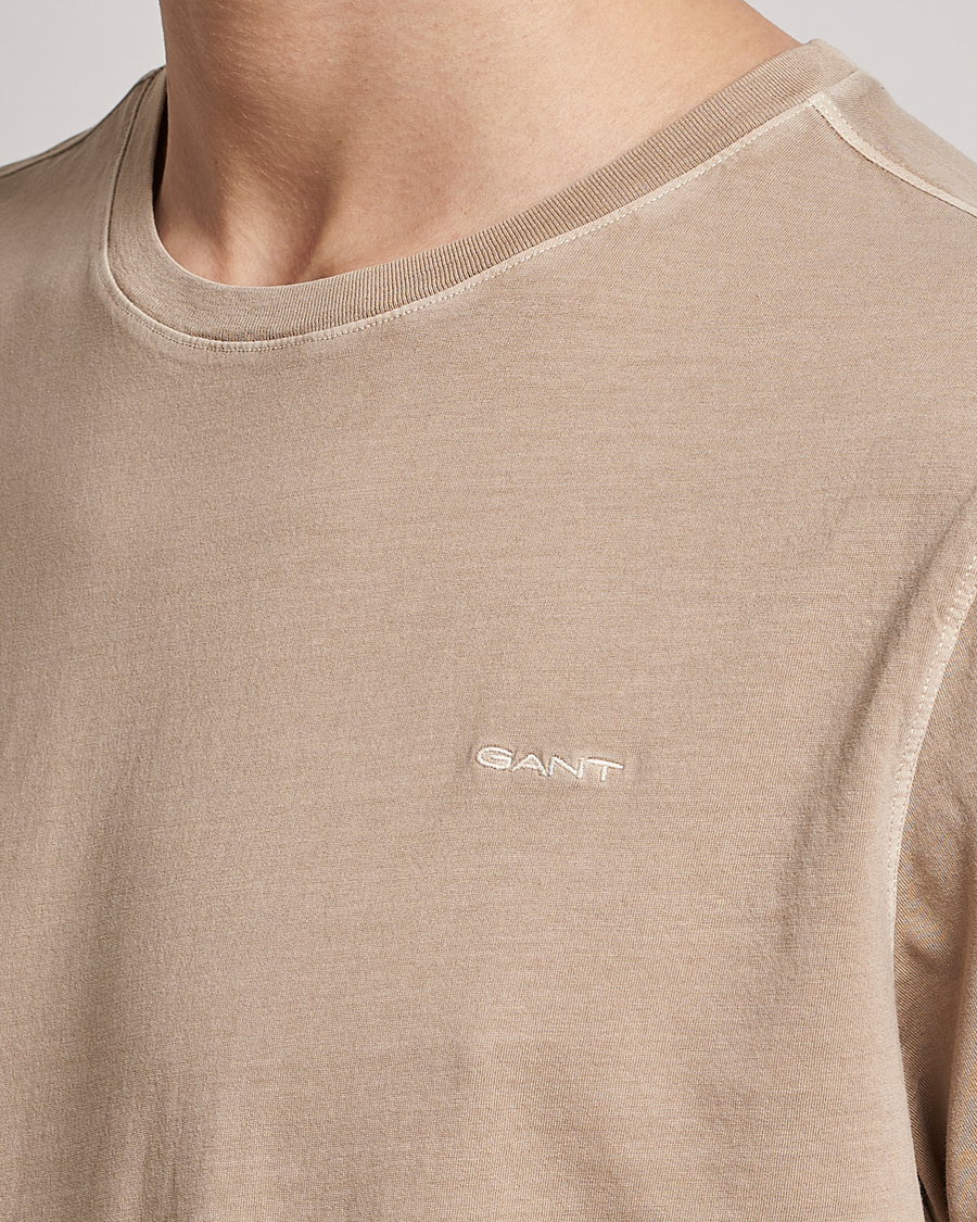 Men | T-Shirts | GANT | Sunbleached T-Shirt Concrete Beige