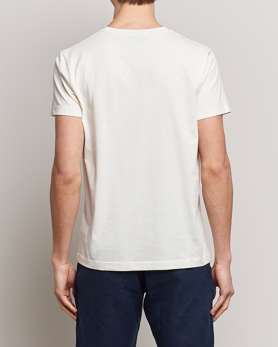 Men | T-Shirts | GANT | Sailing Logo Crew Neck T-Shirt Cream