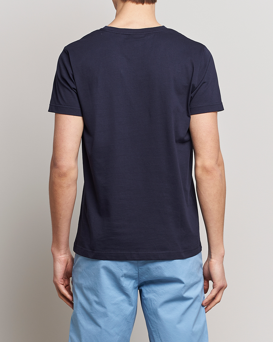 Men | T-Shirts | GANT | Sailing Logo Crew Neck T-Shirt Evening Blue
