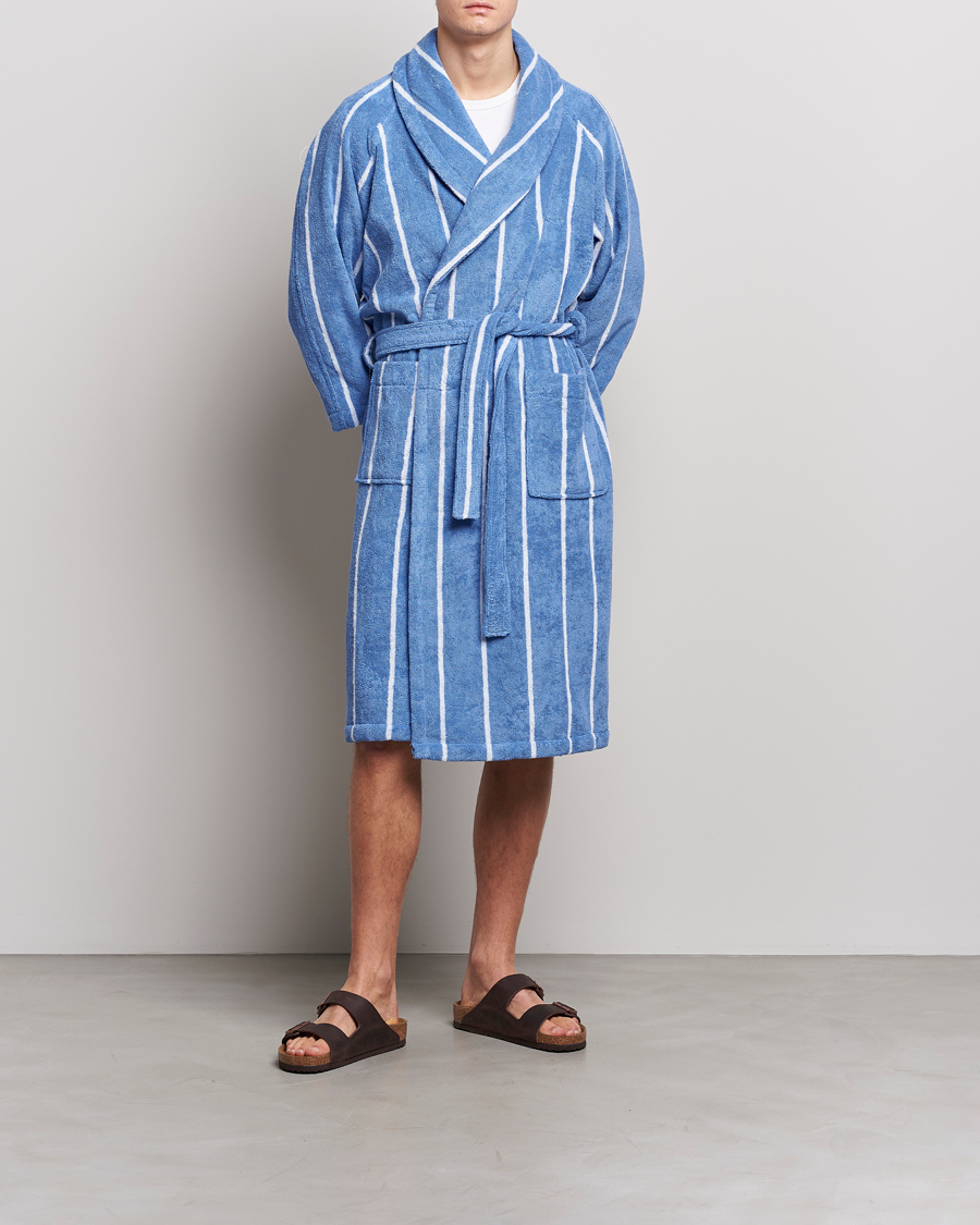 Men | Pyjamas & Robes | GANT | Striped Robe Blue Bell