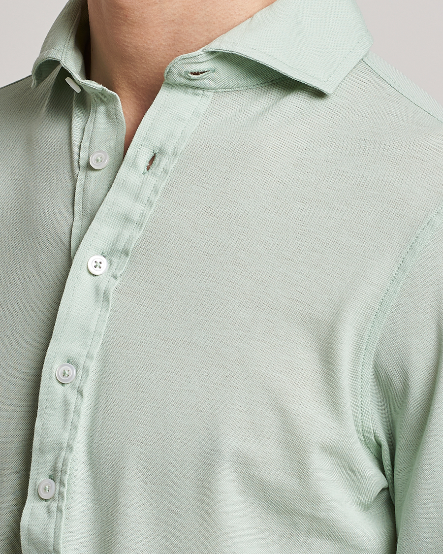 Men | Shirts | Gran Sasso | Popover Shirt Light Green