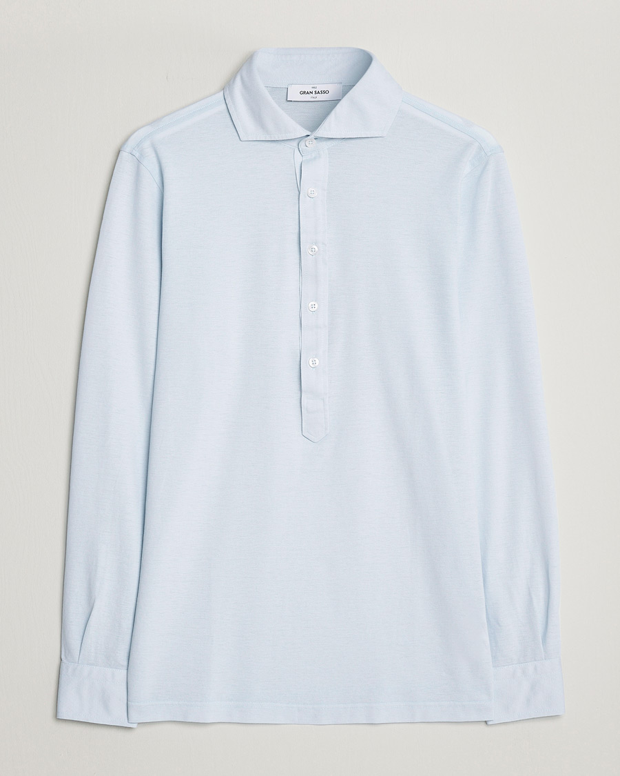 Men | Shirts | Gran Sasso | Popover Shirt Light Blue