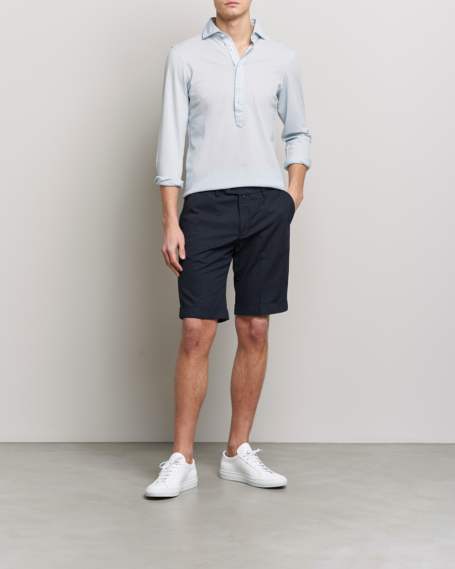 Men | Shirts | Gran Sasso | Popover Shirt Light Blue