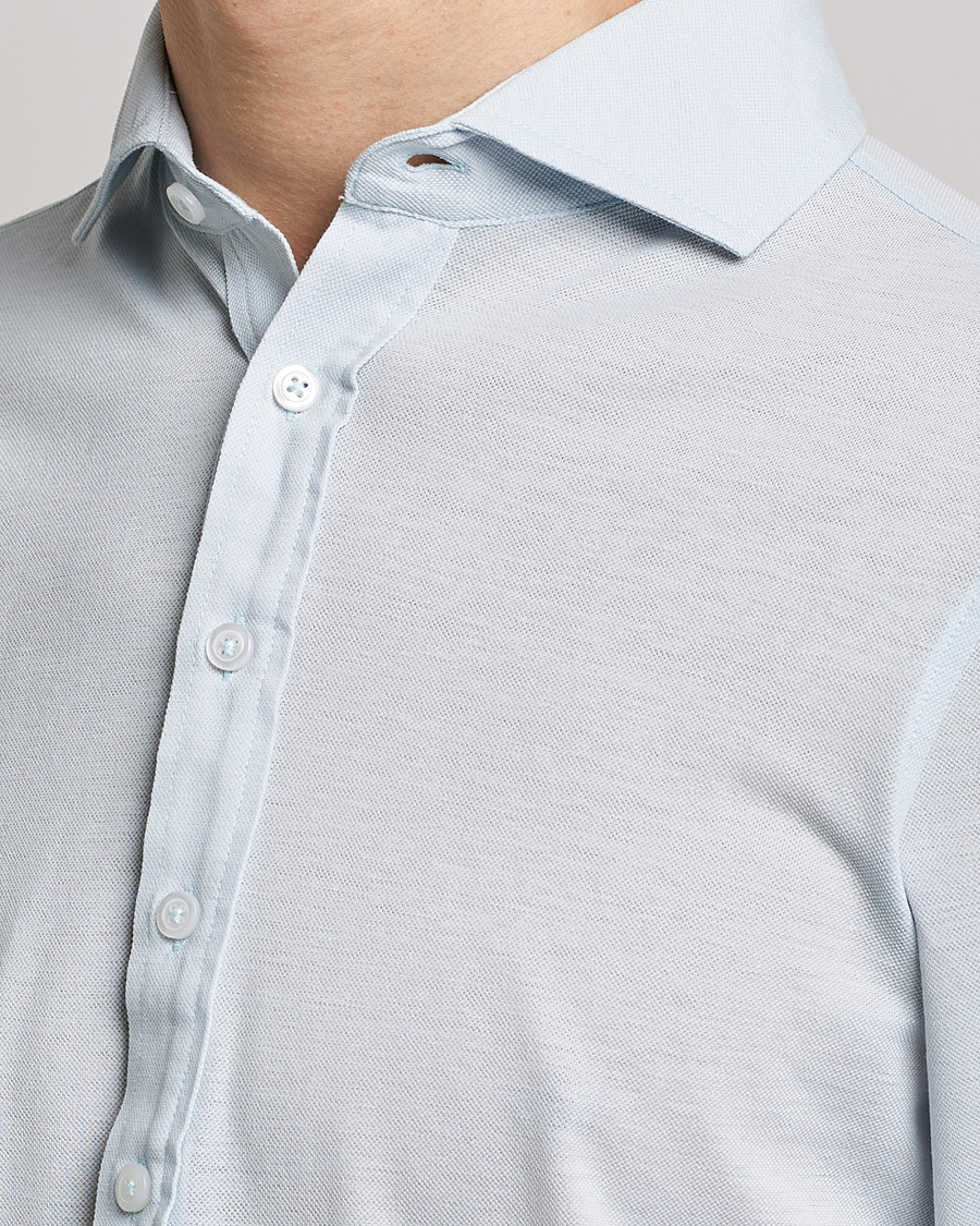Men | Shirts | Gran Sasso | Popover Shirt Light Blue