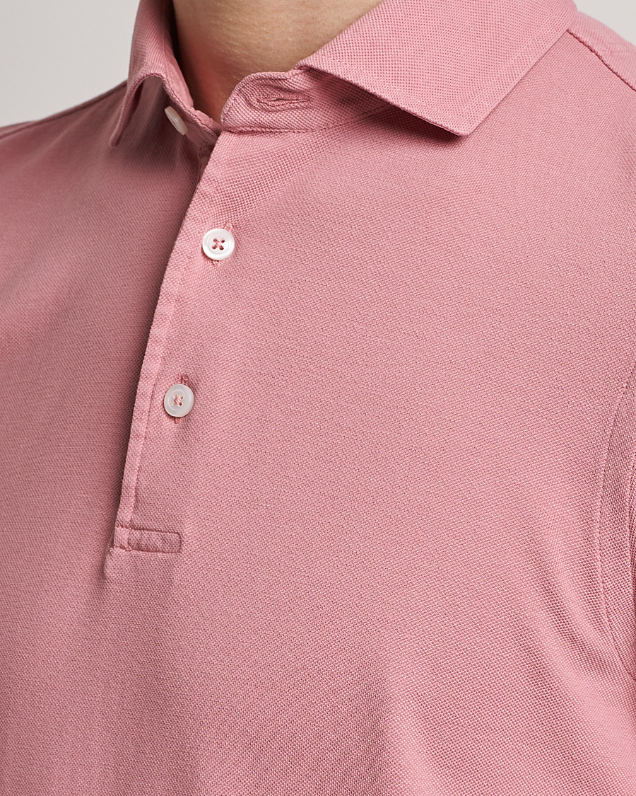 Men | Polo Shirts | Gran Sasso | Washed Polo Pink