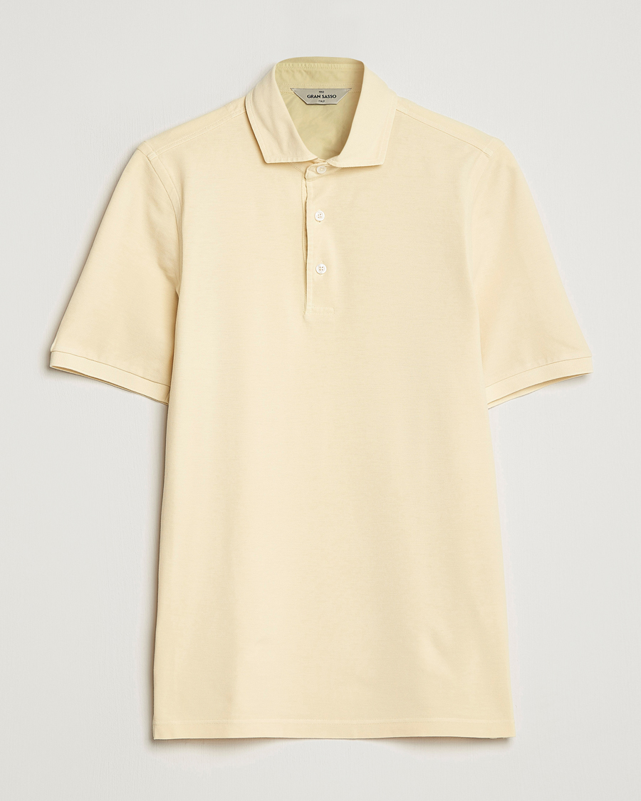 Men | Polo Shirts | Gran Sasso | Washed Polo Yellow