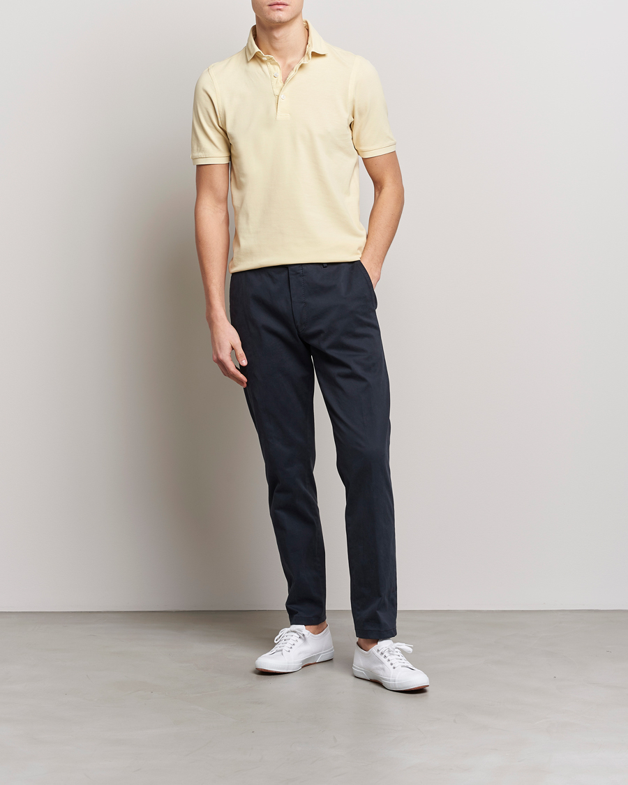 Men | Polo Shirts | Gran Sasso | Washed Polo Yellow