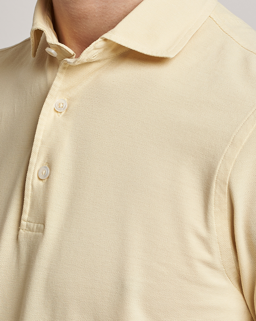 Men | Polo Shirts | Gran Sasso | Washed Polo Yellow