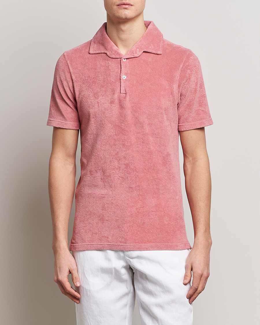 Men |  | Gran Sasso | Cotton Terry Polo Washed Pink