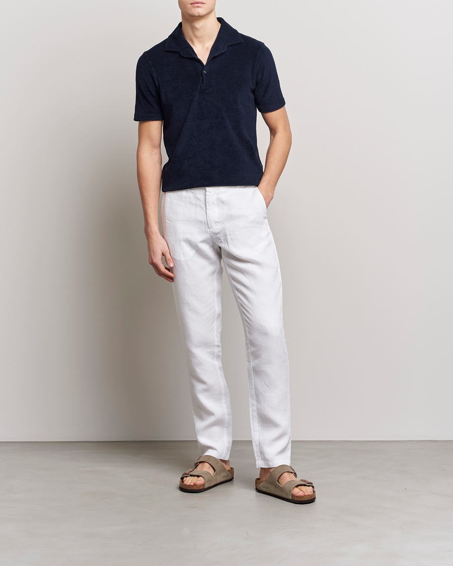 Men | Polo Shirts | Gran Sasso | Cotton Terry Polo Navy