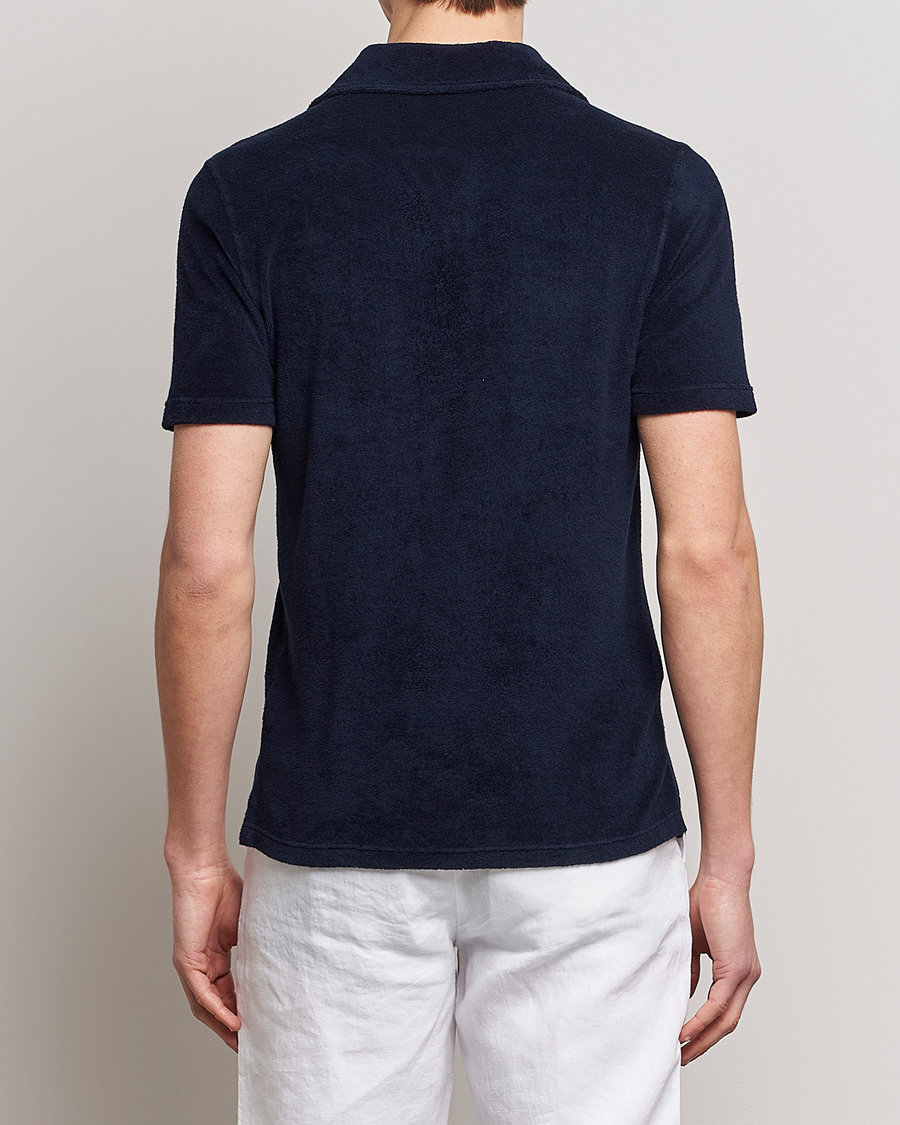 Men | Polo Shirts | Gran Sasso | Cotton Terry Polo Navy