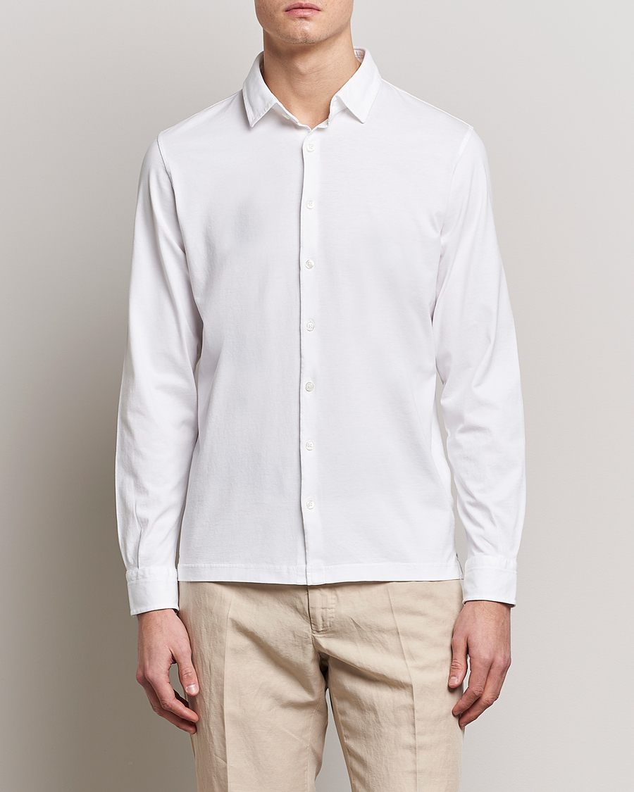 Men | Gran Sasso | Gran Sasso | Washed Cotton Jersey Shirt White