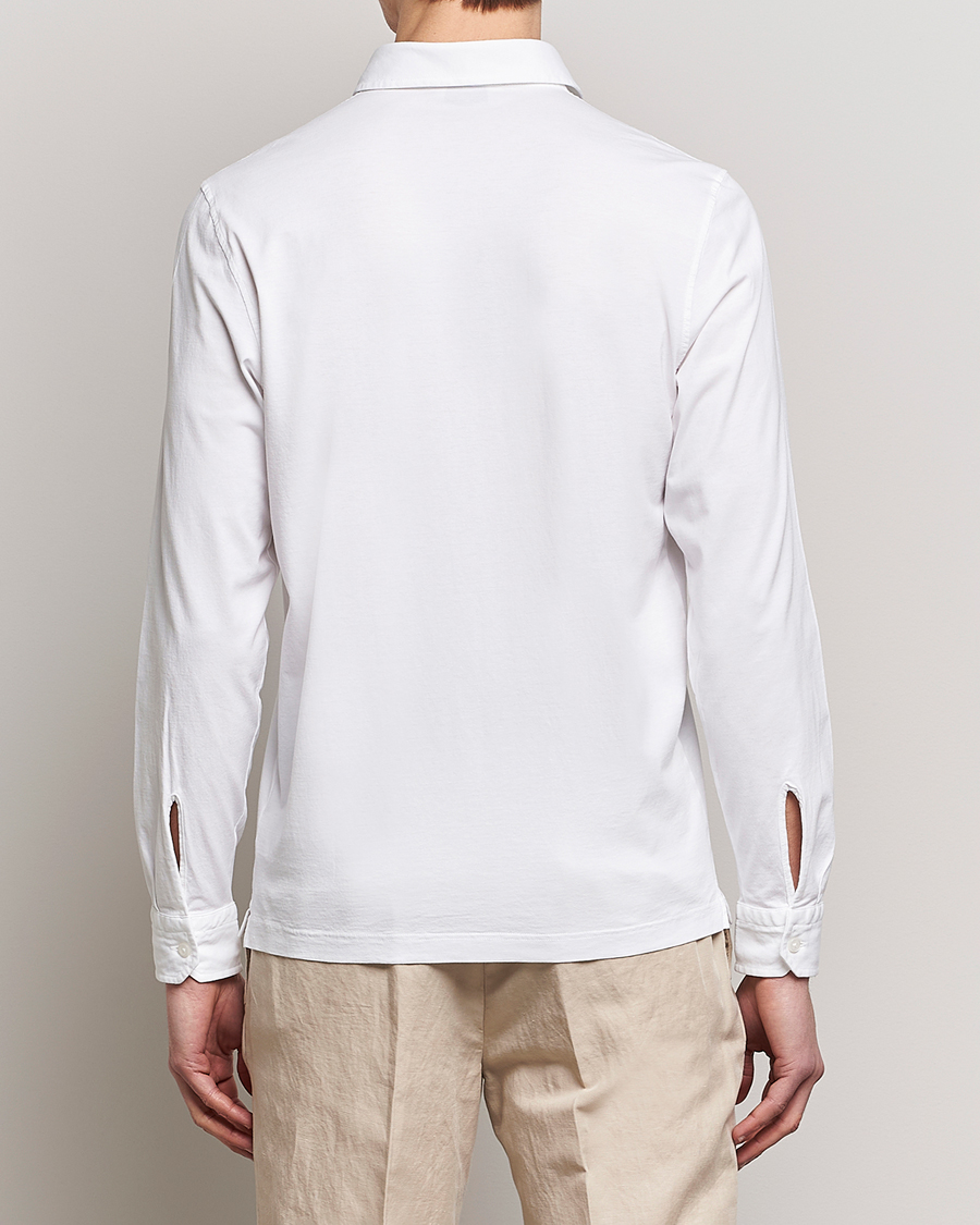 Men | Shirts | Gran Sasso | Washed Cotton Jersey Shirt White