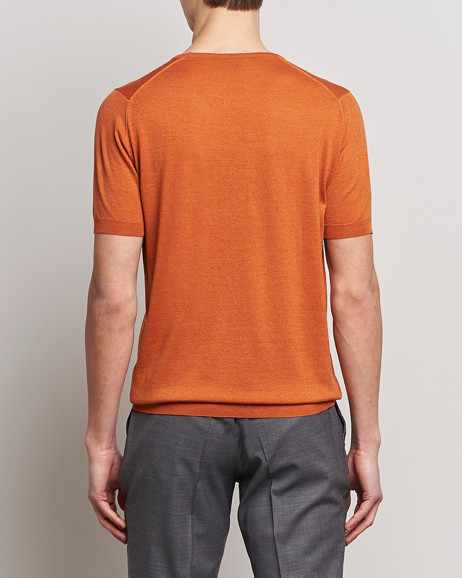 Men | T-Shirts | John Smedley | Belden Wool/Cotton T-Shirt Amber
