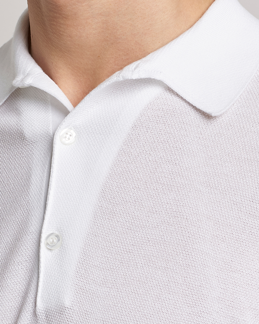 Men | Polo Shirts | John Smedley | Roth Structured Pique White