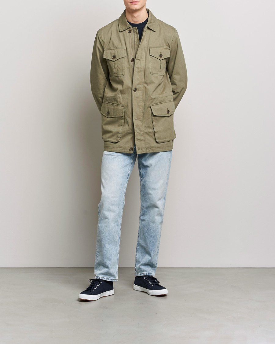 Men | Coats & Jackets | Morris | Amira Cotton Sand Field Jacket Olive
