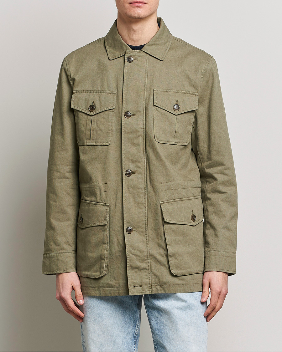 Men | Coats & Jackets | Morris | Amira Cotton Sand Field Jacket Olive