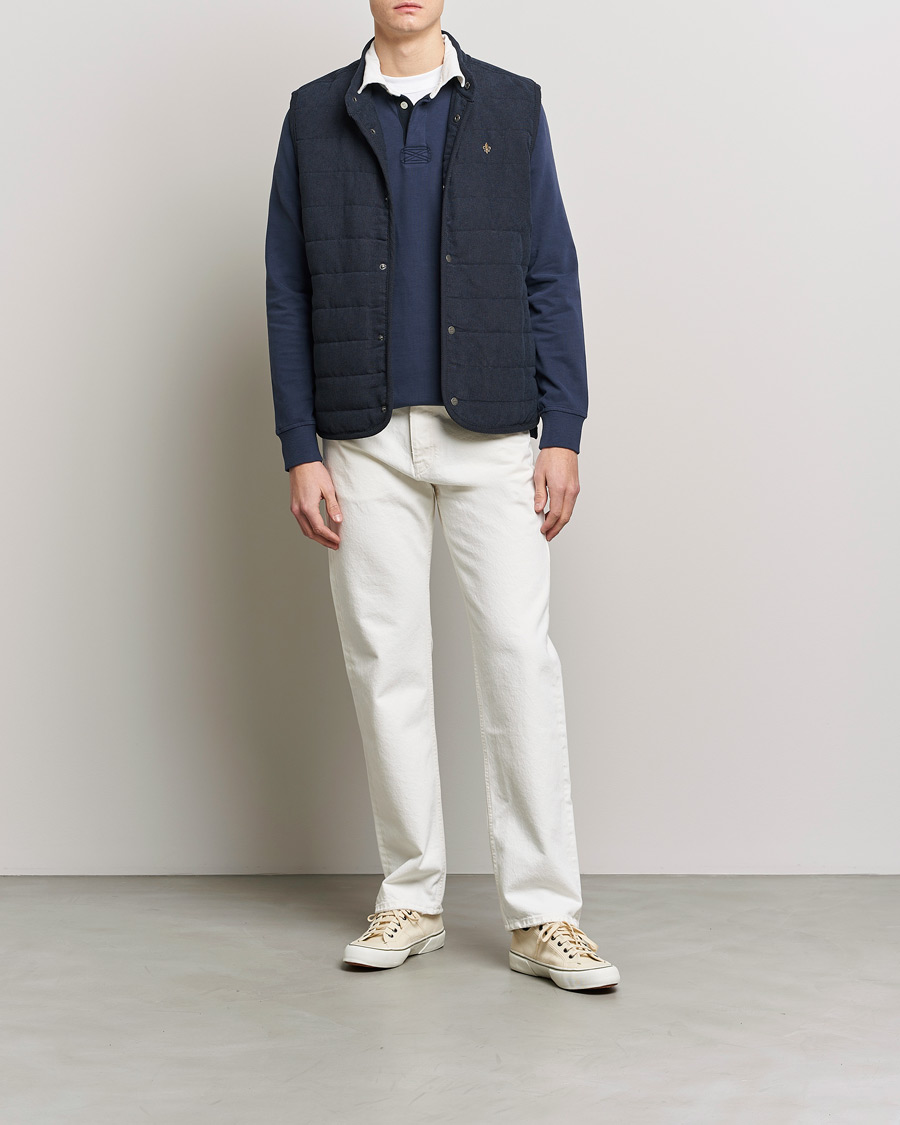 Men | Gilets | Morris | Woburn Baby Cord Vest Blue